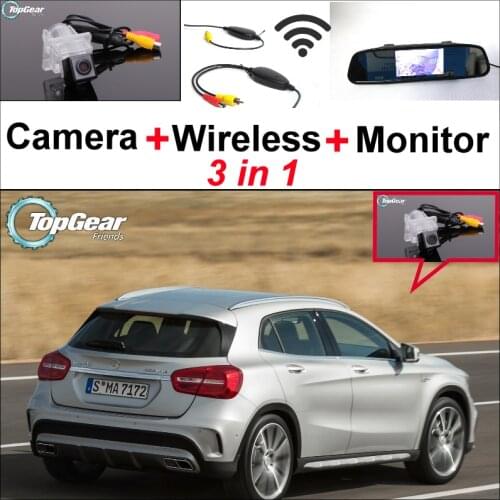 3in1 Special WiFi Camera + Wireless Receiver + Mirror Screen Backup Parking System For Mercedes Benz GLA Class MB X156 2013~2015