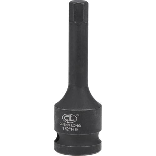 Uxcell 1/2-Inch Drive x 9mm Impact Hex Bit Socket, Metric 3" Length, Cr-Mo