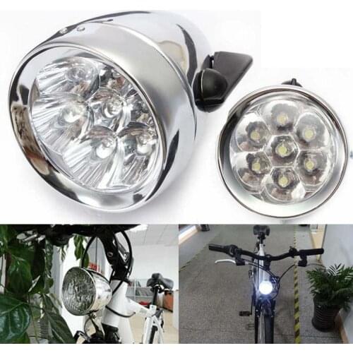 Retro 7 LED MTB Bicycle Light Waterproof Bike Head Light Front Lamp Bike Flashlight Bracket Mountain Front Light Cycling Accesso