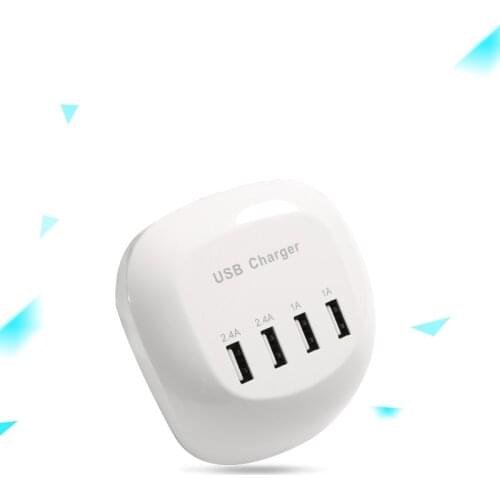 Mobile Phone Charging Head USB 4 Port Multi Port Travel Mobile Phone Fast Charge British 5V 3A Charger