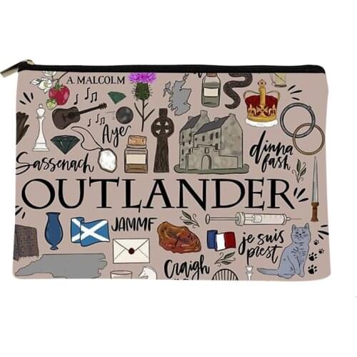Women outlander pattern Printed Make up bag Fashion Women Cosmetics Organizer Bag for Travel Colorful Storage Bag for Lady Bag