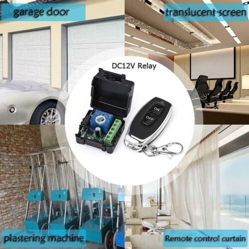 1pc Newest 433MHz Wireless RF Remote Control Switch Transmitter DC 12V 1CH Relay High Quality Garage Door Remote Controller
