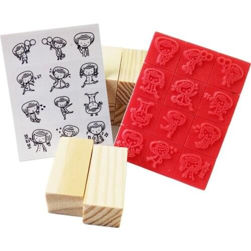 10 sets/lot New Clear Stamps Miss&Mr DIY Wooden Rubber Stamp Set For Scrapbooking Handmade Decal Diary Photo Album Wholesale