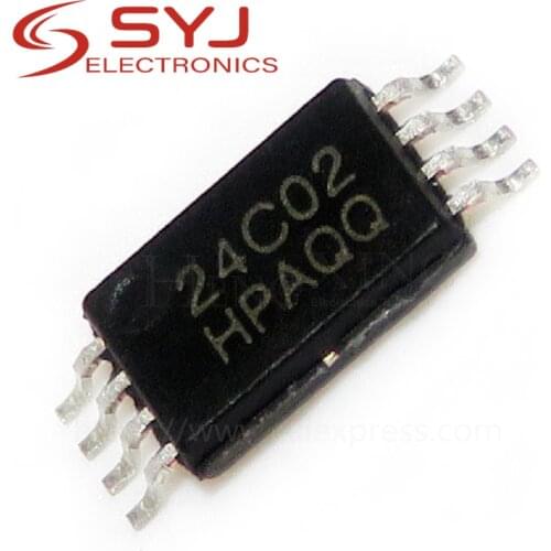 10pcs/lot AT24C02-10TU-2.7 AT24C02 24C02 TSSOP-8 In Stock
