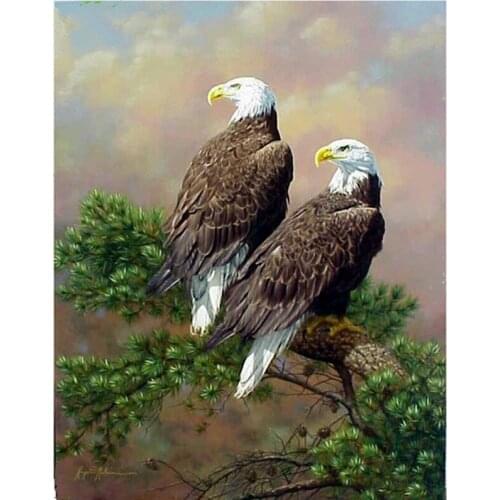 NEW DIY Two eagle 5D home decor diamond embroidery crafts diamond painting cross stitch needlework diamond mosaic full square