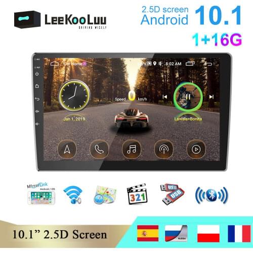 LeeKooLuu Android 10.1 2 Din Car radio GPS Multimedia Video Player Universal 2Din Autoradio Stereo Nissan For Hyundai Kia Toyota