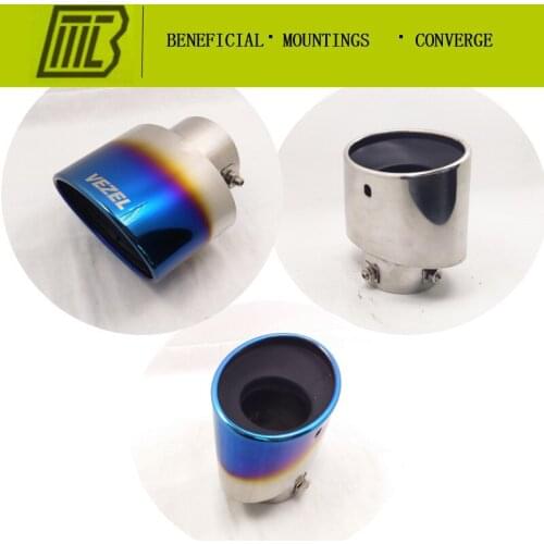 Car Styling BEZEL CVT Exhaust End Tube Muffler Modified Tail Pipe FOR Honda VEZEL Special Tips Inlet 76mm Length 135mm