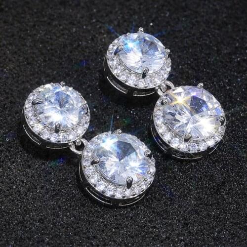 CAOSHI Gorgeous Two Round Drop Earrings for Women High Quality Trendy Bridal Wedding Party Jewelry Valentines Day Gift Hot Sale