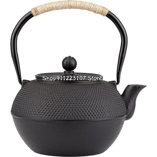 Cast Iron Teapot 600/800/1200ML Japanese Iron Tea Pot with Stainless Steel Infuser Tea Kettle for Boiling Water Oolong Tea