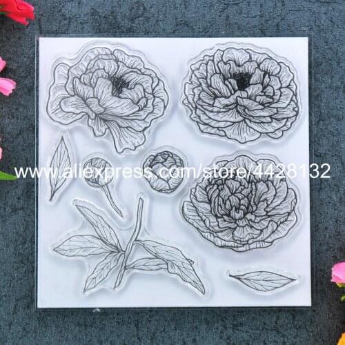 Flowers Scrapbook DIY photo cards rubber stamp clear stamp transparent stamp 11x11cm 9012065