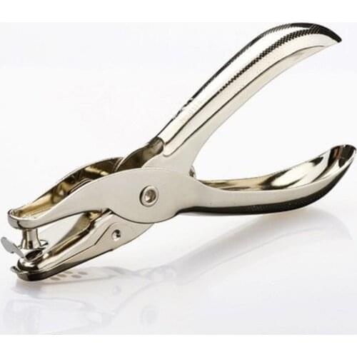 Deli 0114 keypunch punch single hole once full metal material 1 hole punch