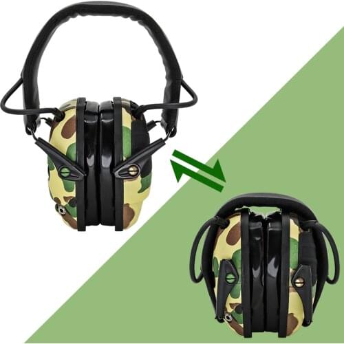 Electronic Shooting Earmuffs Pickup and Noise Reduction Tactical Headset Hearing Protection Hunting Headphone Protective Earmuff