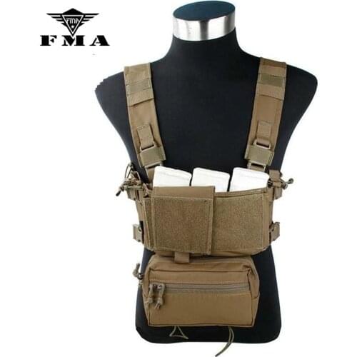 FMA TMC Tactical Vest Cordura SS Micro Chest Rig Low Profile Mini Tactical Fight Vest Rig Set Coyote Brown Free Shipping