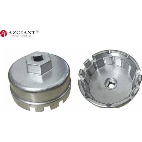 AZGIANT Oil Filter Aluminum Cup Wrench for Toyota Prius Corolla Rav4 Auris 64.5mm 3/8 inch