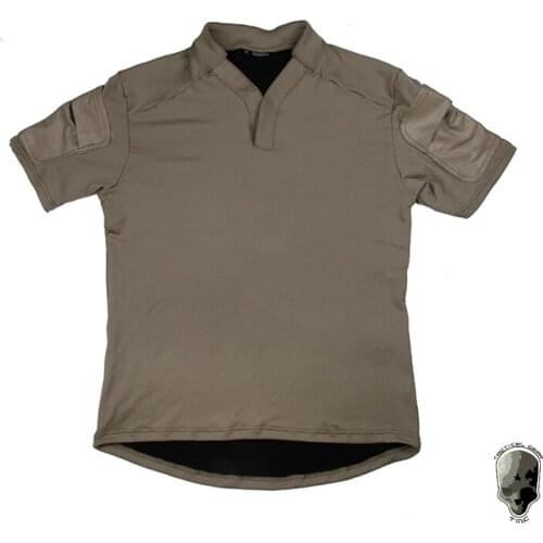 New spring and summer mens short sleeve T-shirt V-neck tactical top single guide speed dry elastic fabric TMC3409