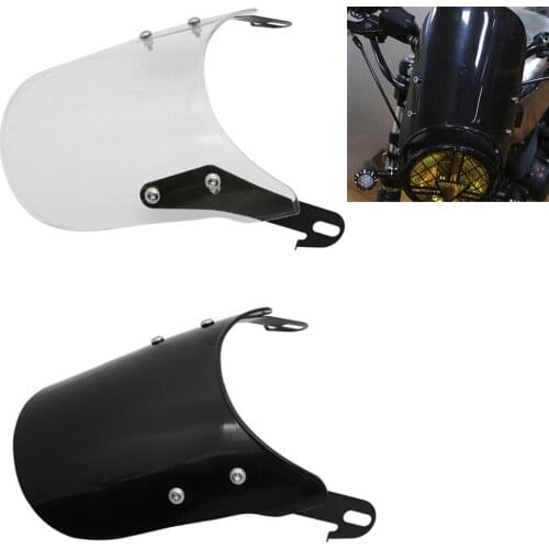 New 5-7 inch Universal Motorcycle Retro Cafe Racer Headlight Windshield Instrument Visor Fit For Honda Yamaha XJR 1300 Suzuki