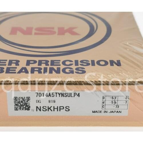 NSK Precision angular contact ball bearing 7014A5TYNSULP4 = B7014-E-T-P4S-UL = 7014ACDGA/P4A 70mm X 110mm X 20mm