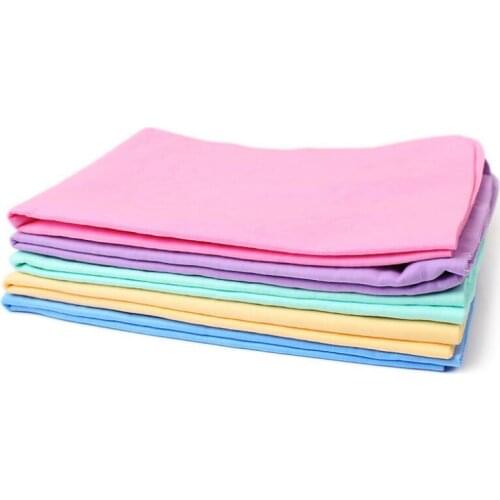 66*43*0.2cm PVA Buckskin Dog Cat Cleaning Necessary Pet Drying Towel Ultra-absorbent Dog Bathing Towel Pet Supplies 25