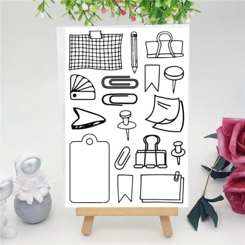 11*16CM Shelf Notes Transparent Clear Stamps / Silicone Seals Roller Stamp For DIY Scrapbooking Photo Album/Card Making