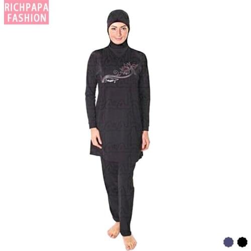 Plus Size Modest Muslim Swimwear Hajib Islamic Swimsuit For Women Musulman Full Cover Conservative Swim Wear Burkinis