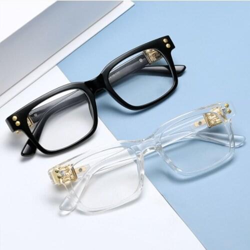 Anti-Blue Light Retro Rectangle Glasses Frame Luxury Gothic Optical Frames Computer Eyeglasses