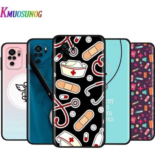 Silicone Cover Nurse Medical Medicine For Xiaomi Redmi Note 10 10S 9T 9S 9 8T 8 7 7S 6 5A 5 4 4X 5G Pro Max Phone Case