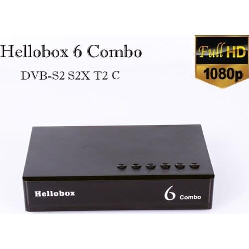 Satellite Receptor Hellobox 6 Combo H.265 DVB S2X DVB-T2 DVB-C Cline Newcamd Scam+ Auto Biss Auto Powervu Satellite decoder
