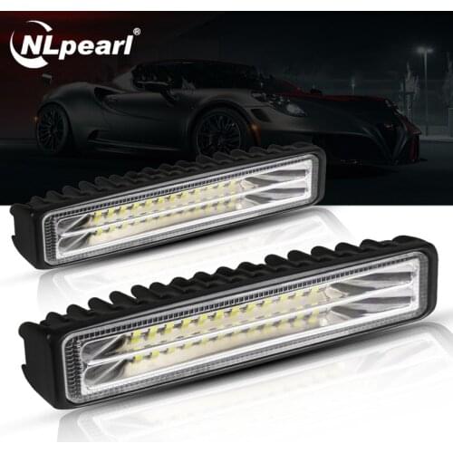 NLpearl 72W LED Light Bar Fog Lights Offroad 4x4 Spotlight For Jeep Trucks ATV SUV LED Car Driving Work Light 12V 24V Fog Lamp