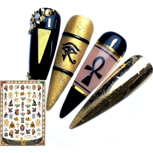 TSC series Tsc-178 mummy Egypt Pharaoh 3d nail art stickers decal cheetsan brand template diy nail tool decorations