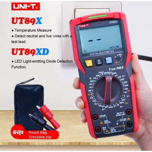UNI-T UT89X UT89XD Digital multimeter AC DC Voltage Current Capacitance Frequency Resistance Measure temperature/LED test NCV
