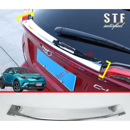 ABS Chrome Rear Spoiler Wing Trim For Toyota C-HR CHR 2017 2018 2019