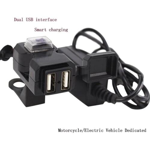 USB Moto Motorcycle Charger 12V Phone Dual Quick Charge Vehicle-mounted Waterproof USB Adapter ON OFF Switch