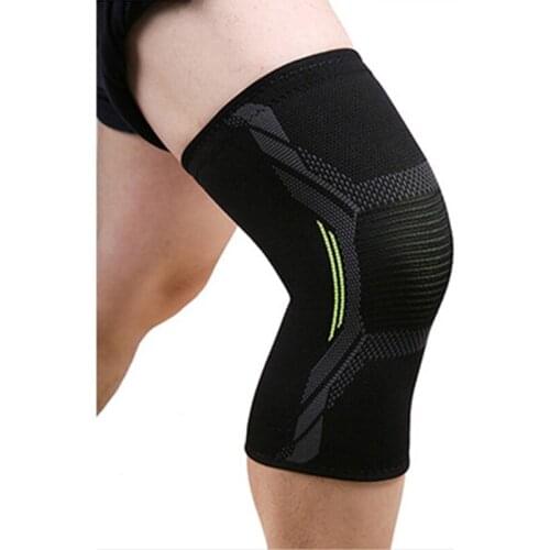 1PC Sports Knee pad Men Pressurized Elastic Knee Pads Support Fitness Gear Basketball Volleyball Brace Protector