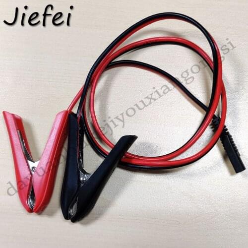 100Pcs New high quality SAE Male to Alligator Clips Battery 2 Pole Plug Connector Cable Cord for Car Solar Conversion 14AWG 1m