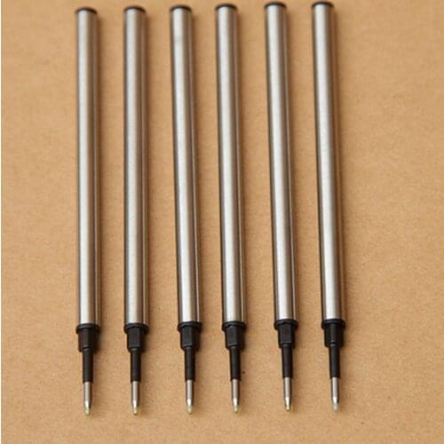 100pcs Simple Practical Universal Metal Refill 0.5mm Black Ink ballpoint Pen Refills