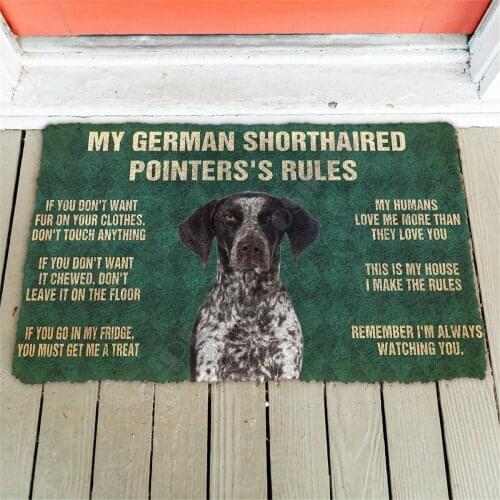 3D German Shorthaired Pointerss Doormat Non Slip Door Floor Mats Decor Porch Doormat
