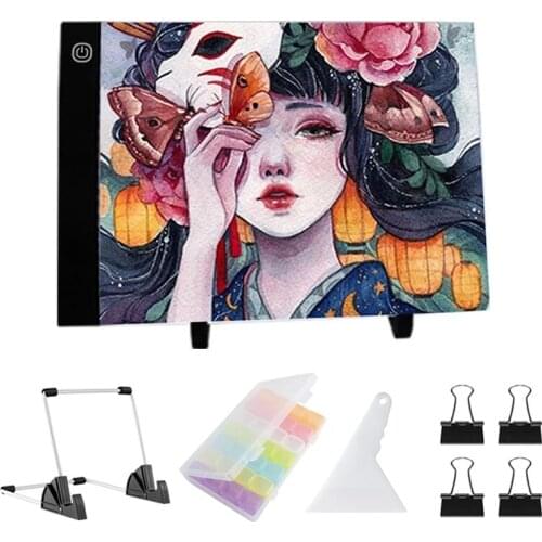 5D DIY Diamond Painting A4 Led Light Table Box Pad Board for Painting USB Powered Diamond Painting Tools Accessories Kits