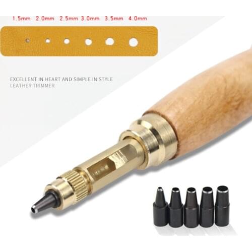 Automatic Belts Punch Replaceable Mute Rotary Punching Punchers Leather Punch Watch Craft Tool Hole Punch Screw Drill Tip Die