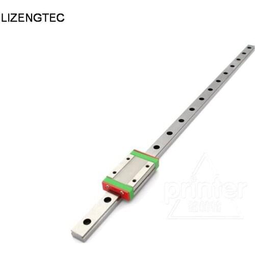 Free Shipping LIZENGTEC Miniature Linear Guide Rail Way Slide 450mm X12mm Spacing 25mm+MGN12H Carriage Block for Printer