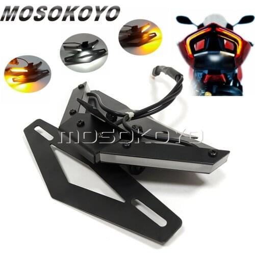 License Plate Frame Holder For Ducati Panigale V4 R S 2018 2019 Turn Signal LED Light Motorcycle Tail Tidy Fender Eliminator Kit