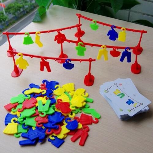 Children Multiplayer Clothes Contest Interactive Party Board Games Play Early Education Toys Logic Training Teaching