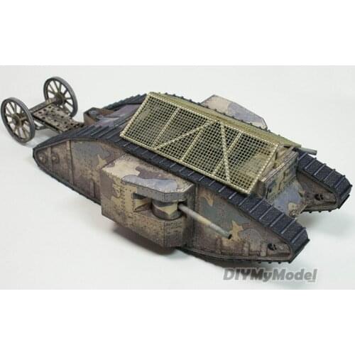 DIYMyModeI 1:35 British Mark.I Male Tank DIY 3D Paper Card Model Building Sets Construction Toys Educational Toys Military Model