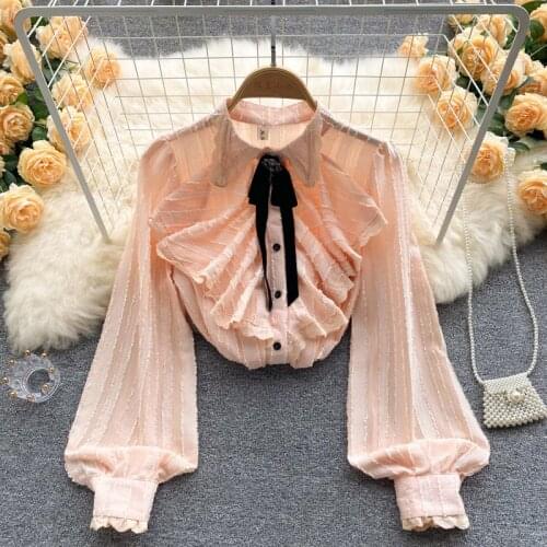 Женские рубашки в полоску Foamlina China At AliExpress