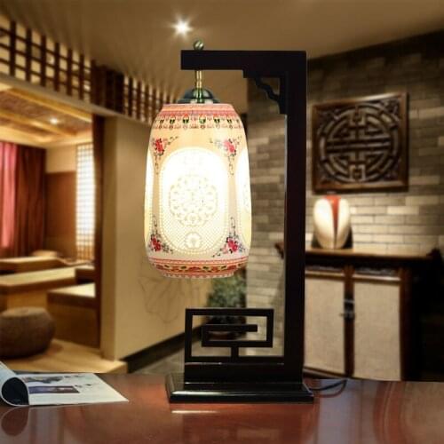 China Antique Living Room Vintage Table Lamp Porcelain Ceramic Table Lamp wedding decoration ceramic table lamp base