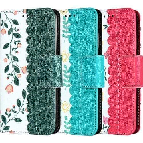 For Kyocera BASIO 4 KYV47 Lanyard flower mobile phone leather case Wallet bracket function