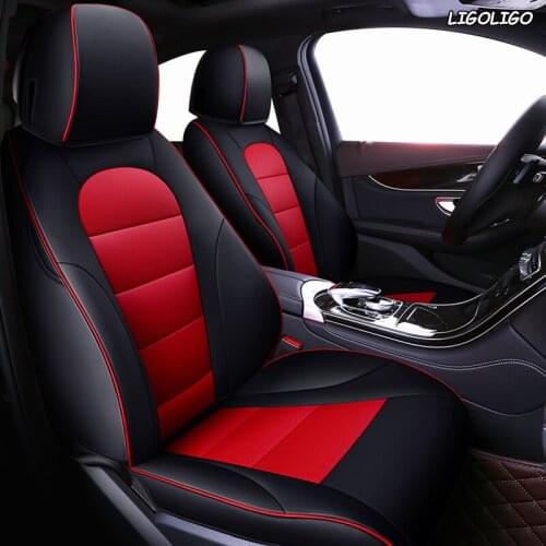 LIGOLIGO Custom Leather car seat cover For CHANGAN CS35 CS75 CS15 CS95 CS55 Benben EV MINI LOVE Yuexiang V3 V5 V7 CX20 car seat