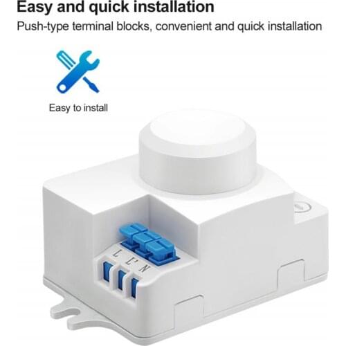 Mini microwave light control sensor switch dimming sensitivity adjustment delay motion detection light controller