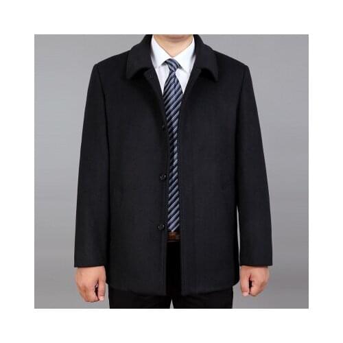 Mens Pea Coat 2020 New Business Casual Jacket Wool Coat Trench Coat Male Overcoat High Quality Plus Szie 3XL LX785