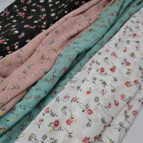 Flower Soft Chiffon Dress Scarf Riibbon Dropping Summer Fabric Tissue