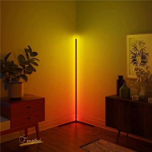 Nordic RGB LED Floor Lamp APP Touch LED Floor Light Colorful Bedroom Atmosphere Club Home Indoor Decor Standing Lamp Lighting